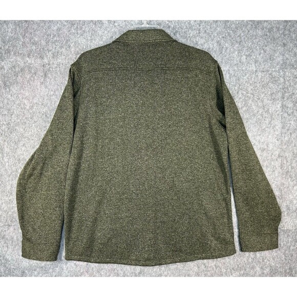 NEW Eddie Bauer Men’s Sweater Fleece Snap Shirt Jacket Green Size 2XL Outdoors - Picture 3 of 13